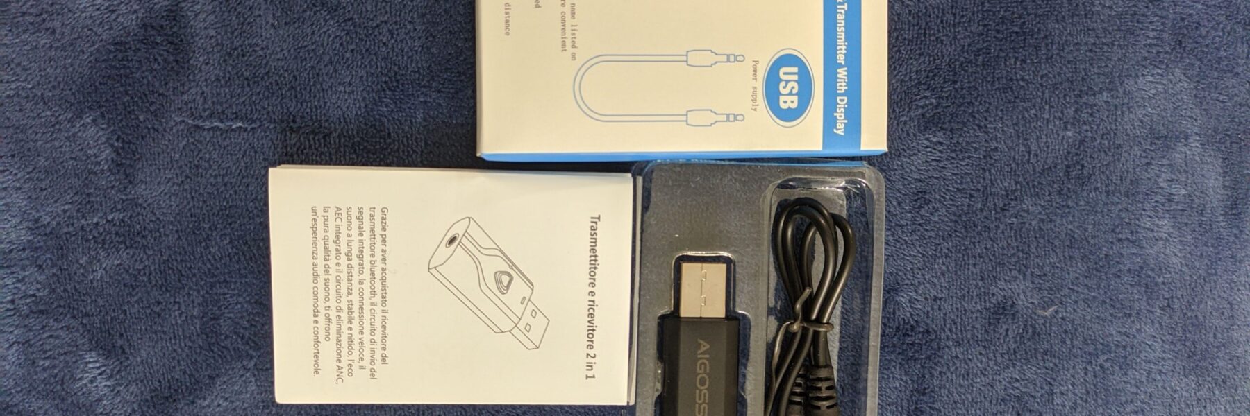 Aigoss Adattatore Bluetooth USB 2 in 1 Trasmettitore e Ricevitore (3)